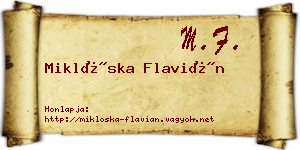 Miklóska Flavián névjegykártya